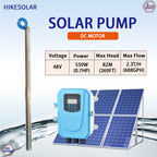 Bomba de agua centrífuga sumergible solar de CC de 2 pulgadas, impulsor de plástico, doble potencia CA-CC opcional para suministro de agua de riego en pozos profundos