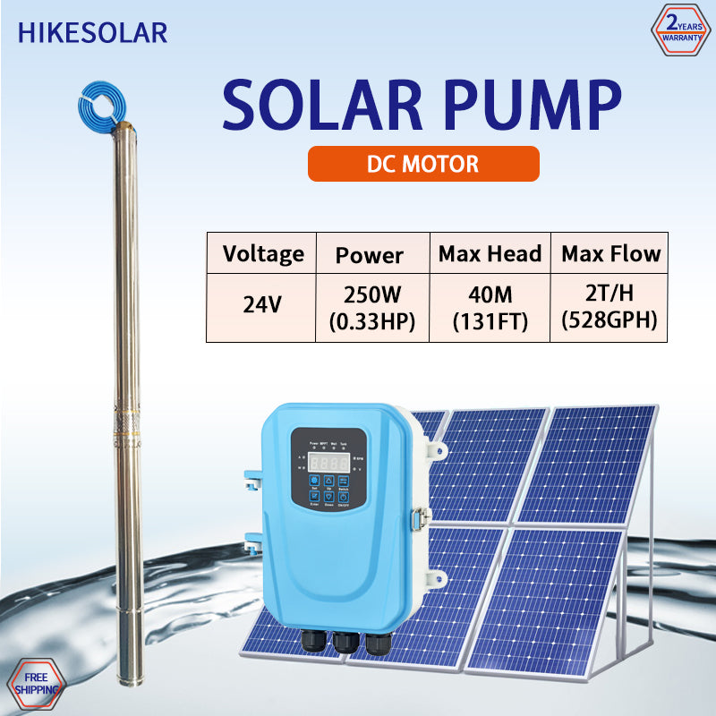 2 Inch DC Solar Submersible Centrifugal Water Pump, Plastic Impeller, Optional AC‑DC Dual‑Power for Deep Well Irrigation Water Supply