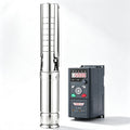 High Power AC/DC Dual Power Solar Water Pump 3000W Above, 15HP Stainless Steel Submersible Pump with MPPT Controller