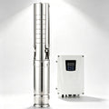 All-in-One AC/DC Dual Power Solar Well Pump, Stainless Steel Impeller Submersible Pump for Farm Irrigation