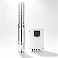 3‑Inch AC‑DC Universal Solar Submersible Deep Well Pump, Stainless Steel Oil‑Immersed Motor Water Pump with MPPT Display Controller for Farm Irrigation, Household & Off‑Grid Water Projects