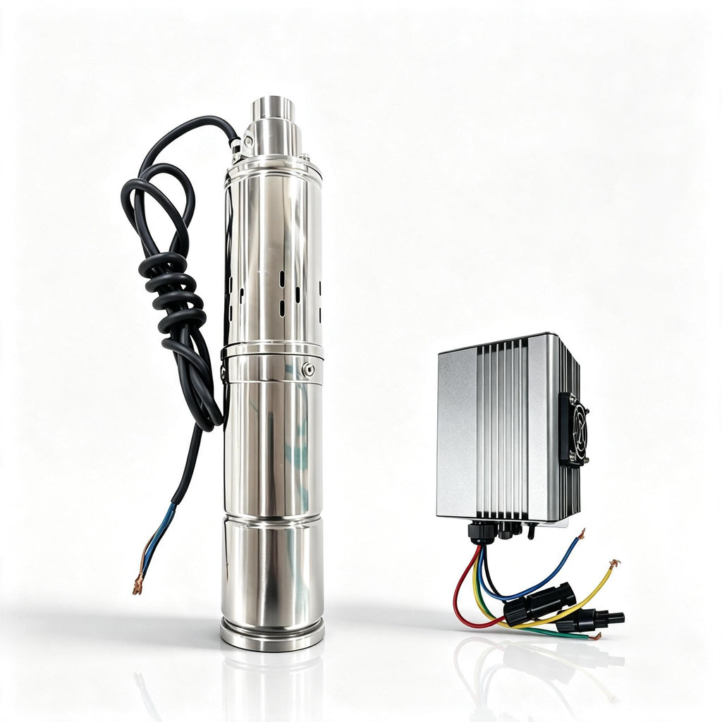 4‑Inch Brushless DC Screw Solar Submersible Pump, Deep Well Screw Pump for Remote Farm