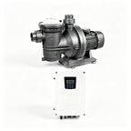 Bomba solar para piscina, híbrida de CC y CA-CC opcional, bomba centrífuga de superficie con motor sin escobillas para circulación, filtración y tratamiento de agua de piscinas y estanques