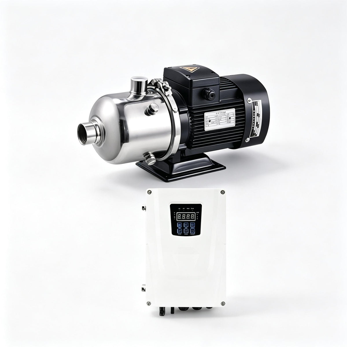 AC DC Hybrid Large Flow Surface Booster Pump, 1800‑2200W Brushless Motor, Stainless Steel Impeller Solar Centrifugal Water Pump for Home & Farm Irrigation