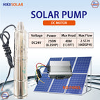 Bomba Sumergible Solar de Tornillo sin Escobillas de CC de 4 Pulgadas, Bomba de Tornillo para Pozos Profundos para Granjas Remotas