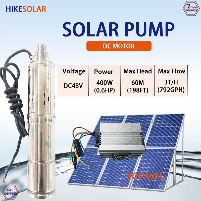 4‑Inch Brushless DC Screw Solar Submersible Pump, Deep Well Screw Pump for Remote Farm