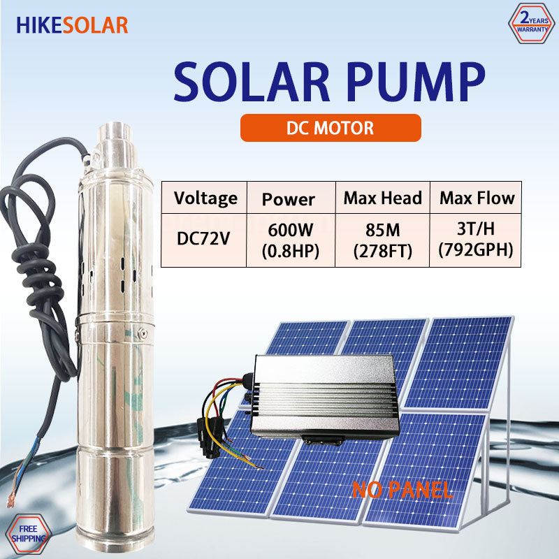 4‑Inch Brushless DC Screw Solar Submersible Pump, Deep Well Screw Pump for Remote Farm