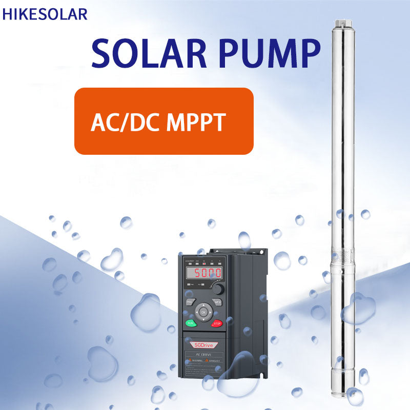 4‑Inch AC‑DC Hybrid Solar Deep Well Submersible Pump, Plastic Impeller, High Head High Power 4kW‑18.5kW for Large‑Volume Water Lifting