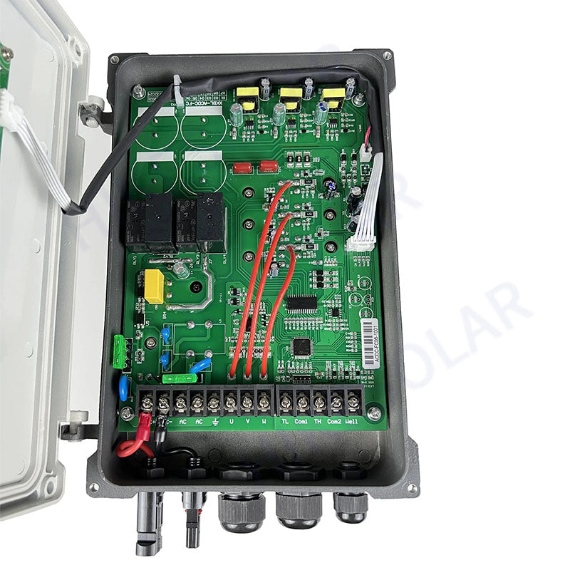 Hybrid AC/DC Solar Pump Controller with MPPT, 900W‑3000W, Full Protection for Solar Submersible Water Pump