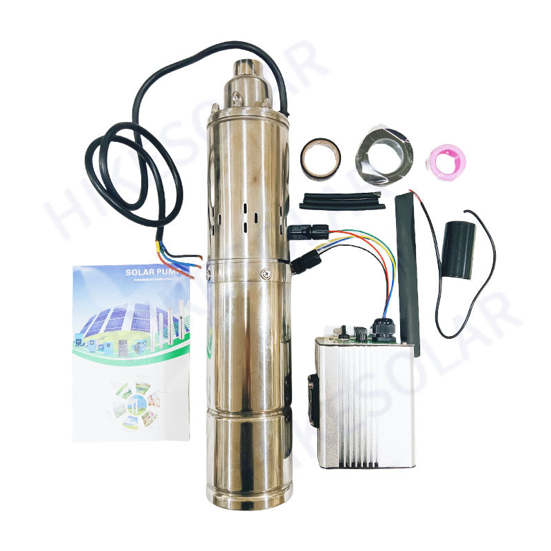 4‑Inch Brushless DC Screw Solar Submersible Pump, Deep Well Screw Pump for Remote Farm