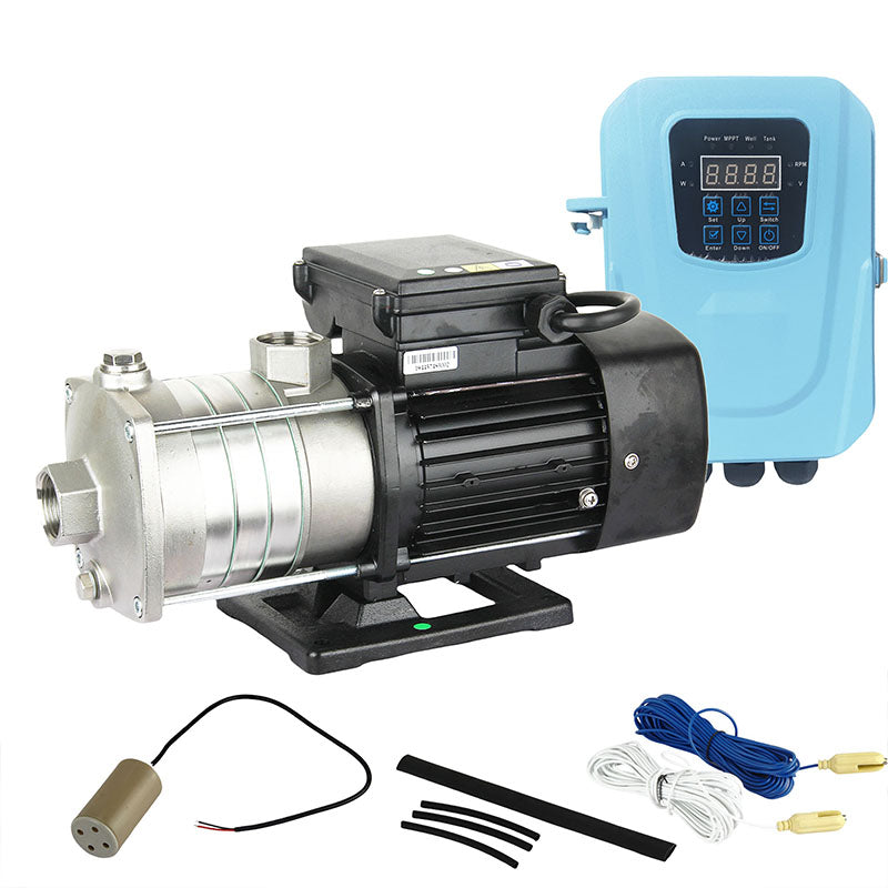 Solar Centrifugal Booster Pump, Stainless Steel Impeller, DC Surface Booster Water Pump for Home Water Pressure Increase & Farm Irrigation