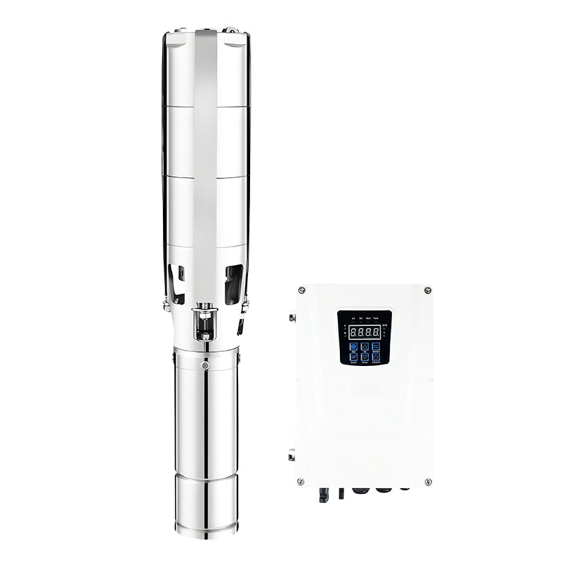 6 Inch 3.5HP Hybrid Solar Submersible Well Pump AC/DC Switchable MPPT, Ideal for Remote Farm Livestock Watering