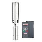 Kit de Bomba Solar Submersível Híbrida AC DC para Poço Profundo, Modular de Alta Potência, com Corpo de Aço Inoxidável Resistente à Corrosão