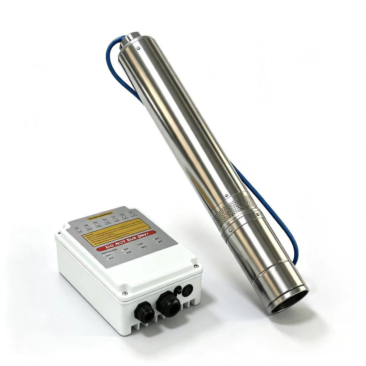 4‑Inch DC Brushless Solar Deep Well Submersible Pump, Wear‑Resistant Plastic Impeller Solar Water Pump with MPPT Display Controller for Remote Farm Irrigation, Home Water Access & Rural Off‑Grid Projects
