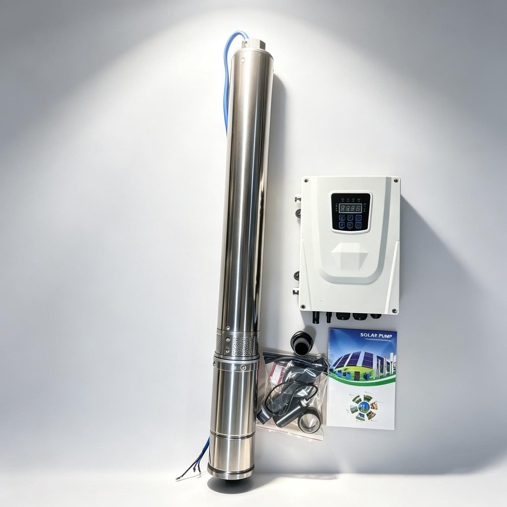 4 Inch AC‑DC Hybrid Solar Submersible Water Pump, Brushless Motor, 2‑Year Warranty for Clean Water USA Stock And Fast Delivery